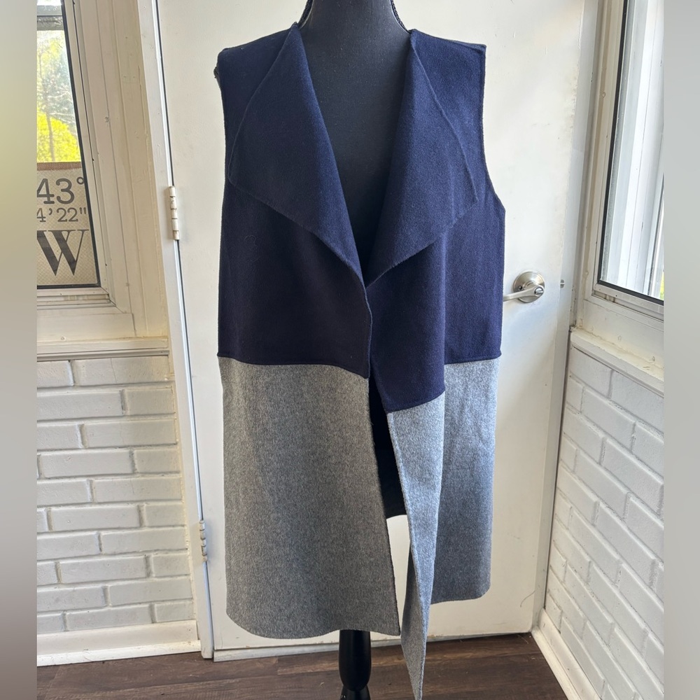 Talbots NEW WITH TAGS Colorblock Wool Blend‎ Vest medium workwear holiday - Picture 2 of 12